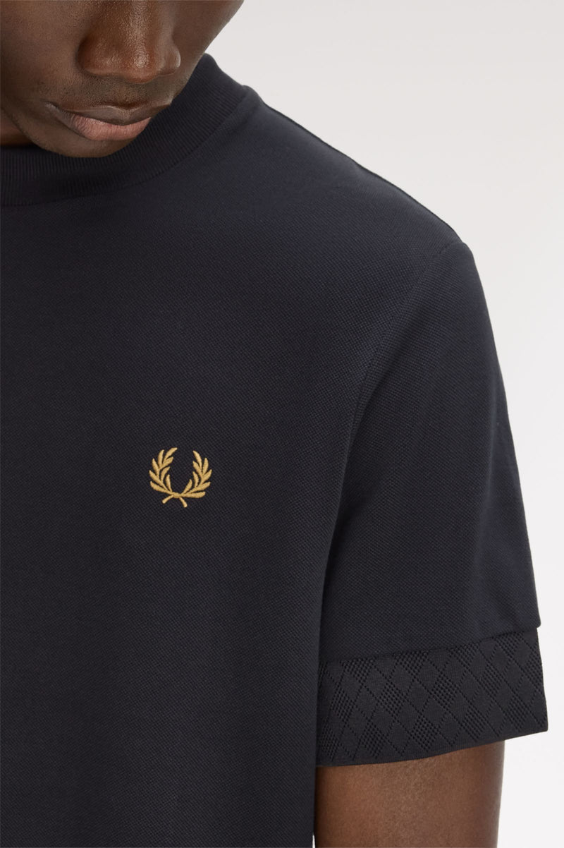JACQUARD CUFF T-SHIRT