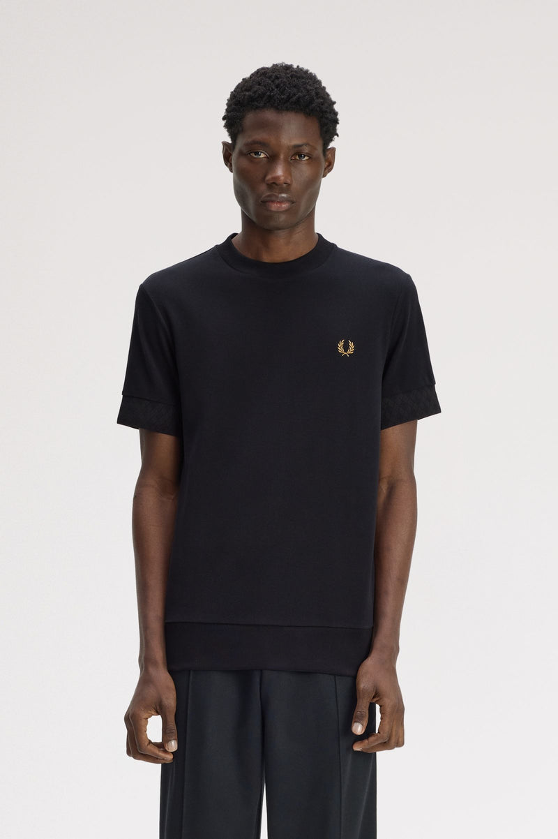 JACQUARD CUFF T-SHIRT