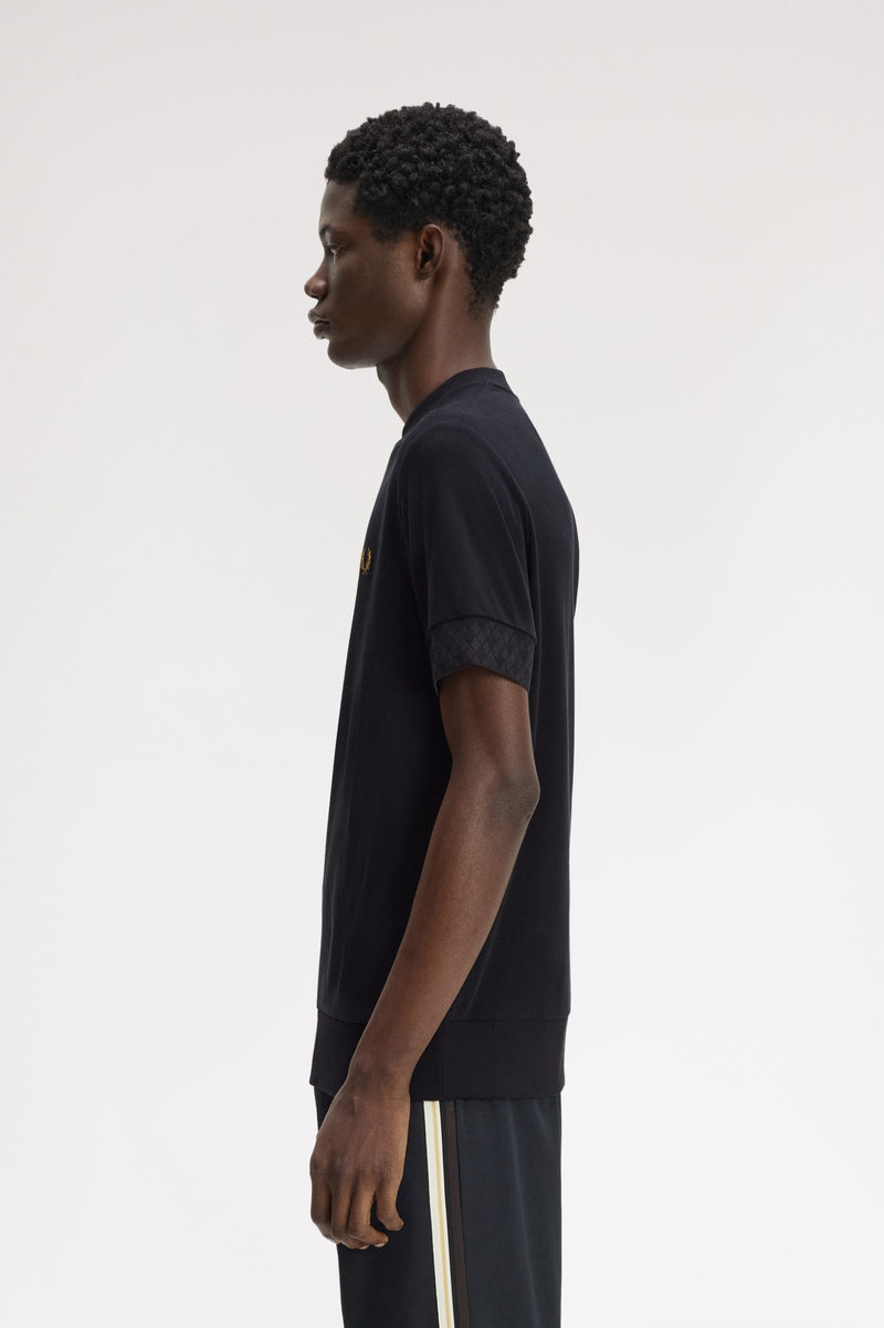 JACQUARD CUFF T-SHIRT