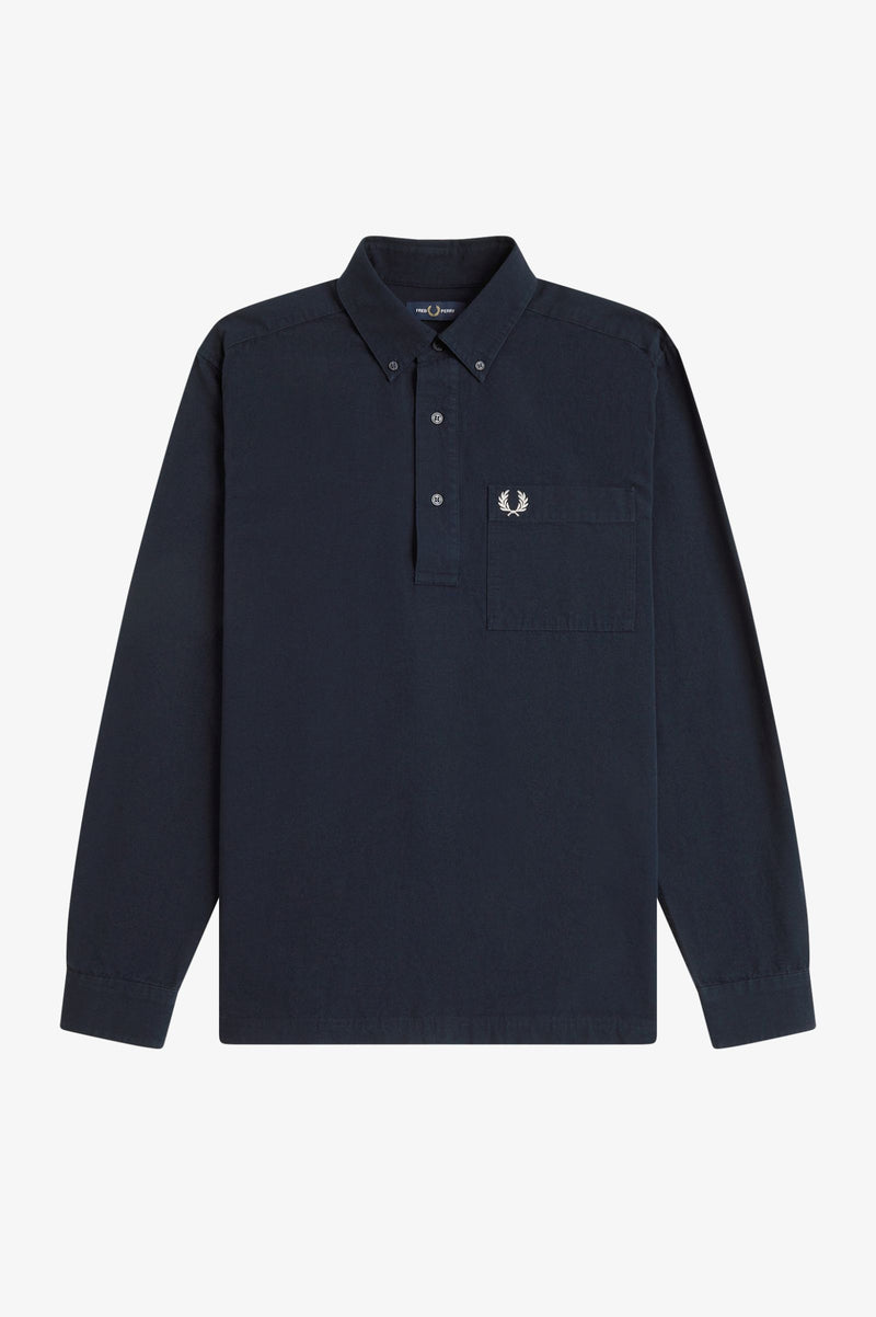COTTON SLUB PULLOVER SHIRT
