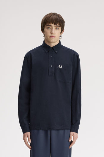 COTTON SLUB PULLOVER SHIRT