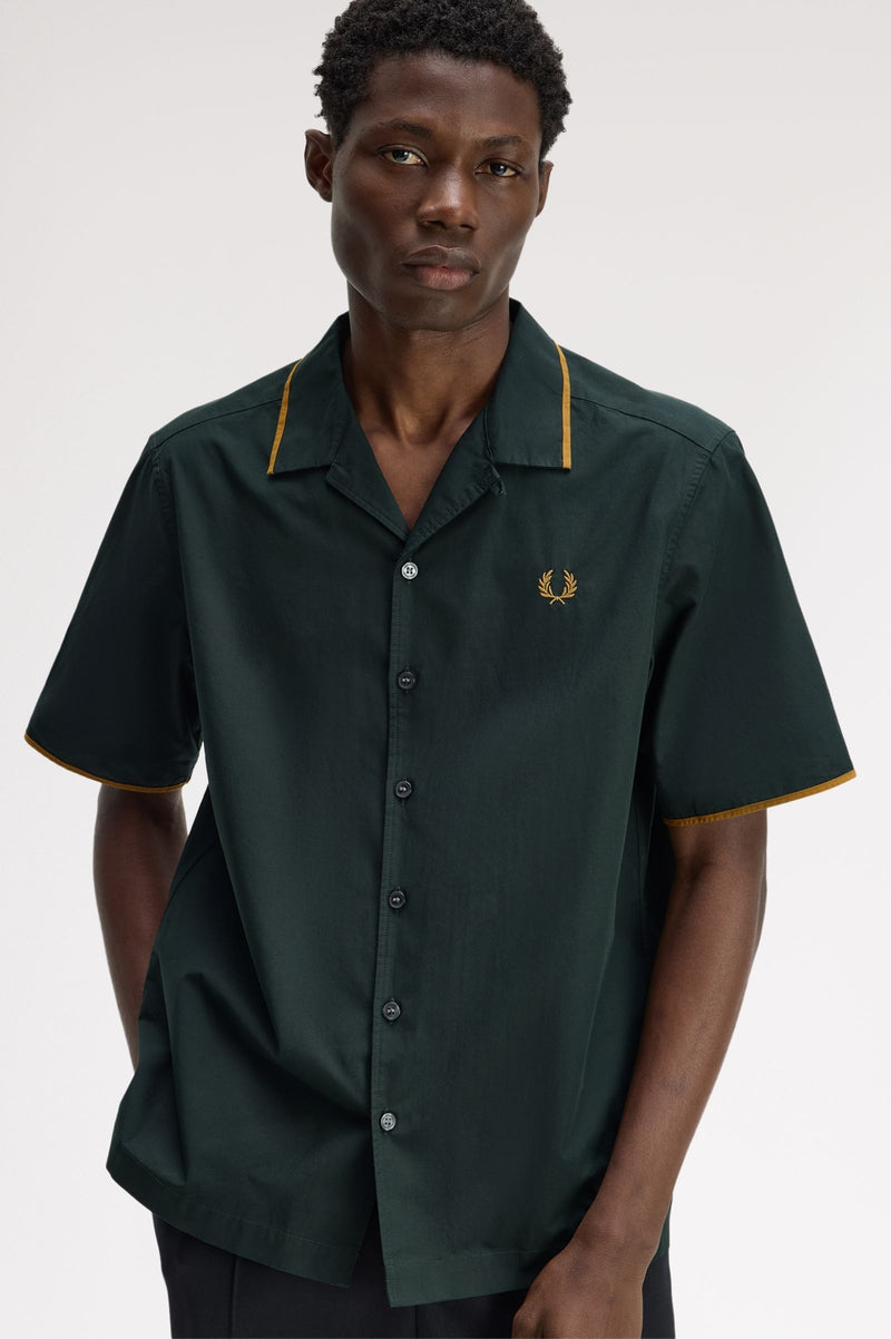 TIPPED REVERE COLLAR SHIRT
