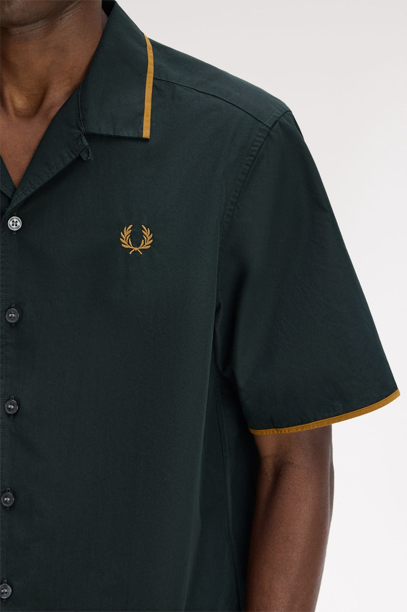 TIPPED REVERE COLLAR SHIRT