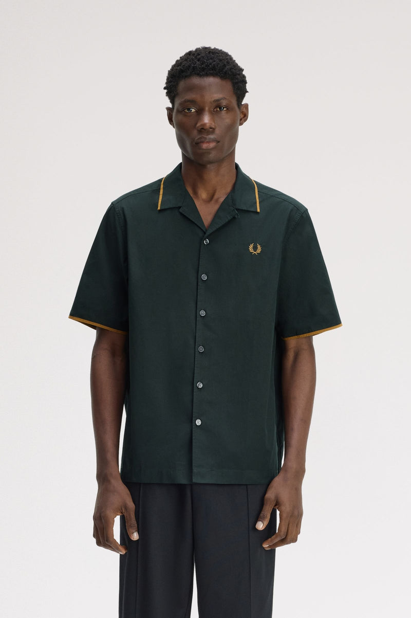 TIPPED REVERE COLLAR SHIRT