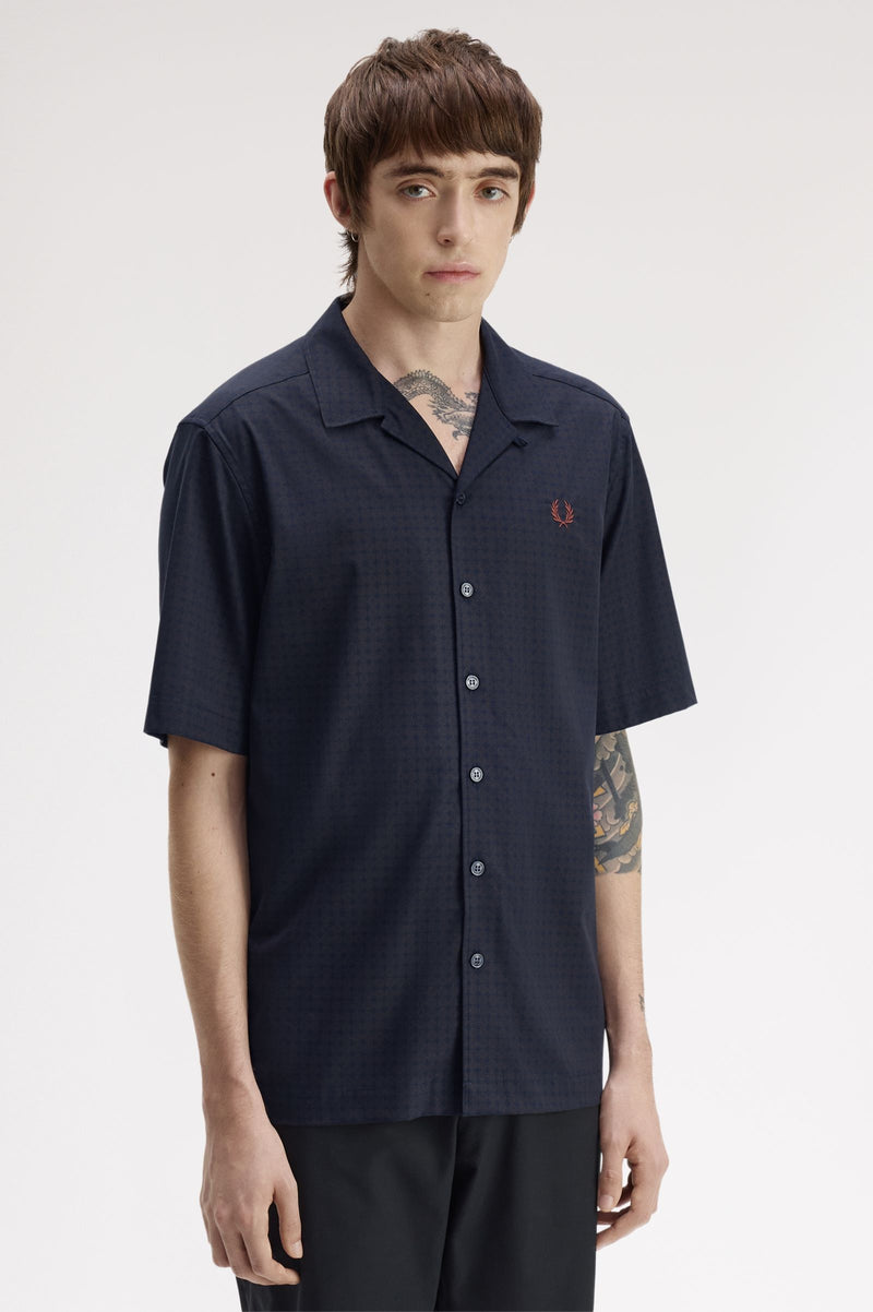 FLORAL PRINT REVERE COLLAR SHI