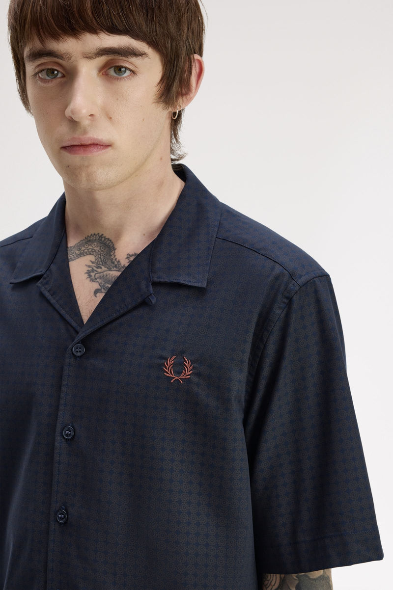 FLORAL PRINT REVERE COLLAR SHI