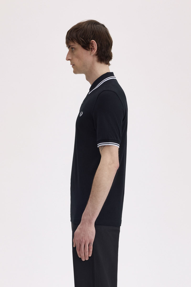 T-shirts Fred Perry Twin Tipped Fred Perry Shirt Black (M3600 350 T-shirts Fred Perry Twin Tipped Fred Perry Shirt Black (M3600 350