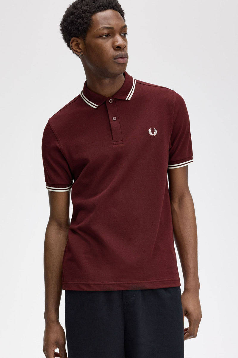 Fred Perry Maglietta Twin Tipped Uomo - Classica In Cotone