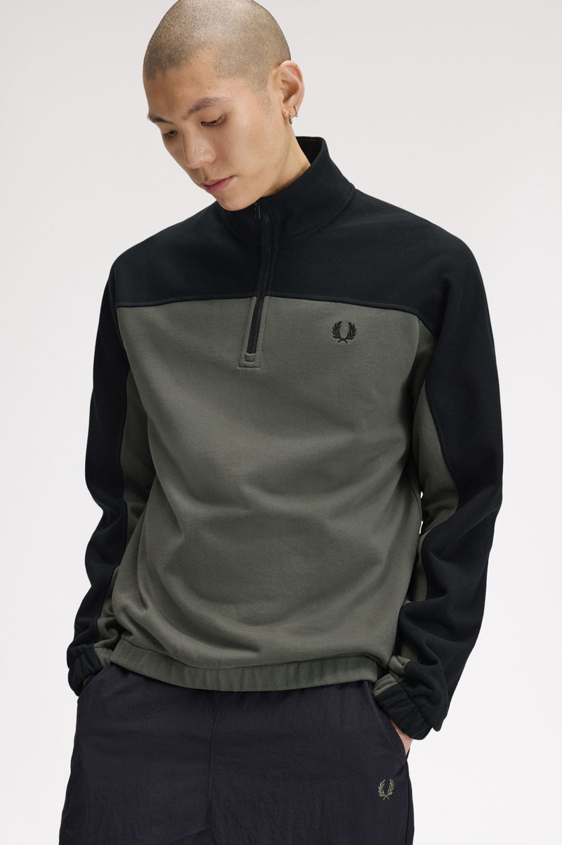 COLOURBLOCK HALFZIP SWEATSHIRT
