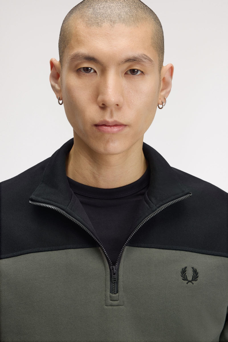 COLOURBLOCK HALFZIP SWEATSHIRT