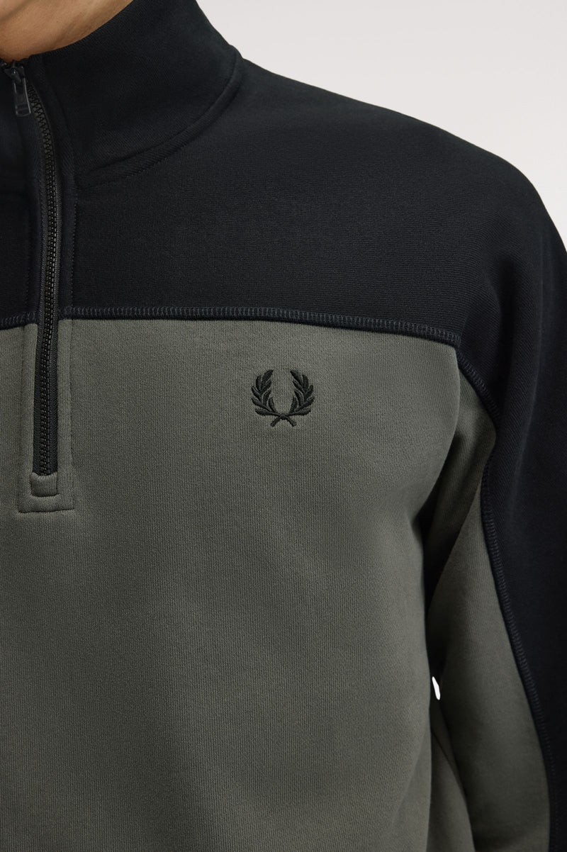 COLOURBLOCK HALFZIP SWEATSHIRT