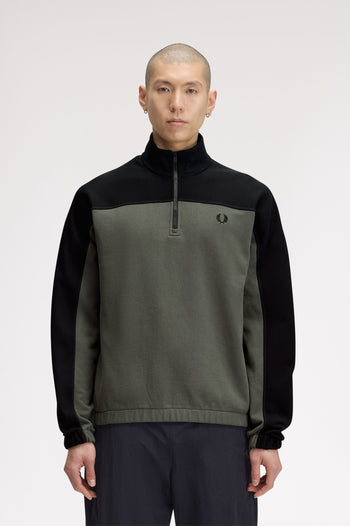 COLOURBLOCK HALFZIP SWEATSHIRT