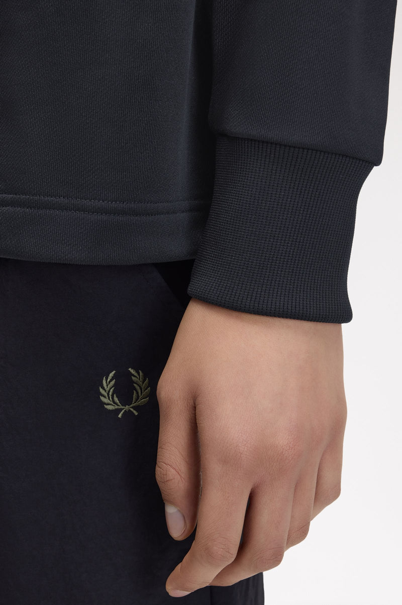 CONTRAST COLLAR SWEATSHIRT