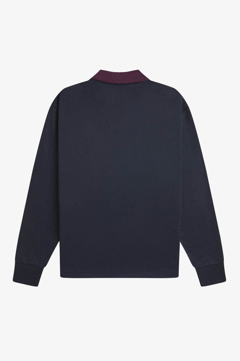 CONTRAST COLLAR SWEATSHIRT