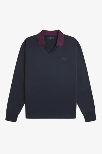 CONTRAST COLLAR SWEATSHIRT