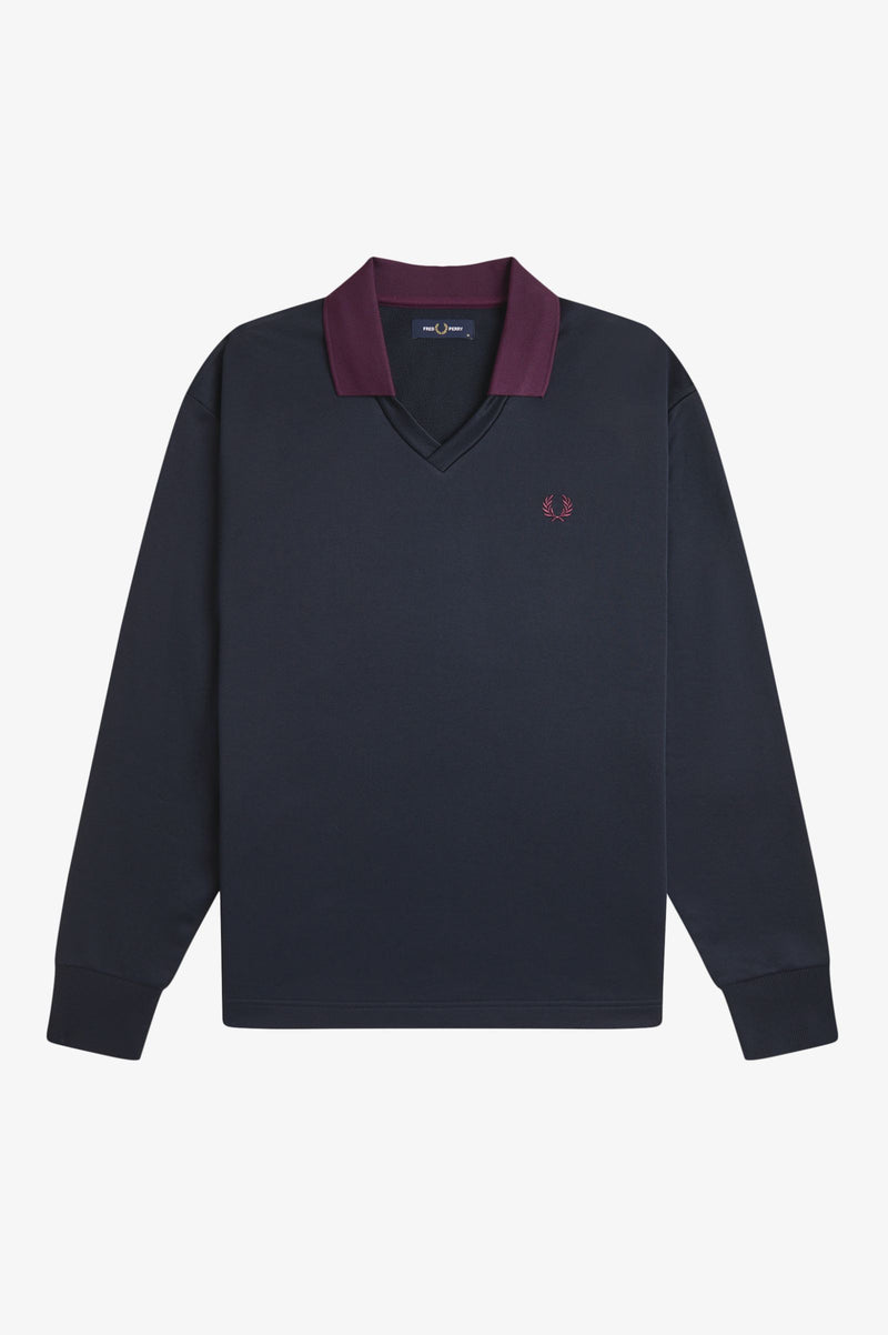 CONTRAST COLLAR SWEATSHIRT