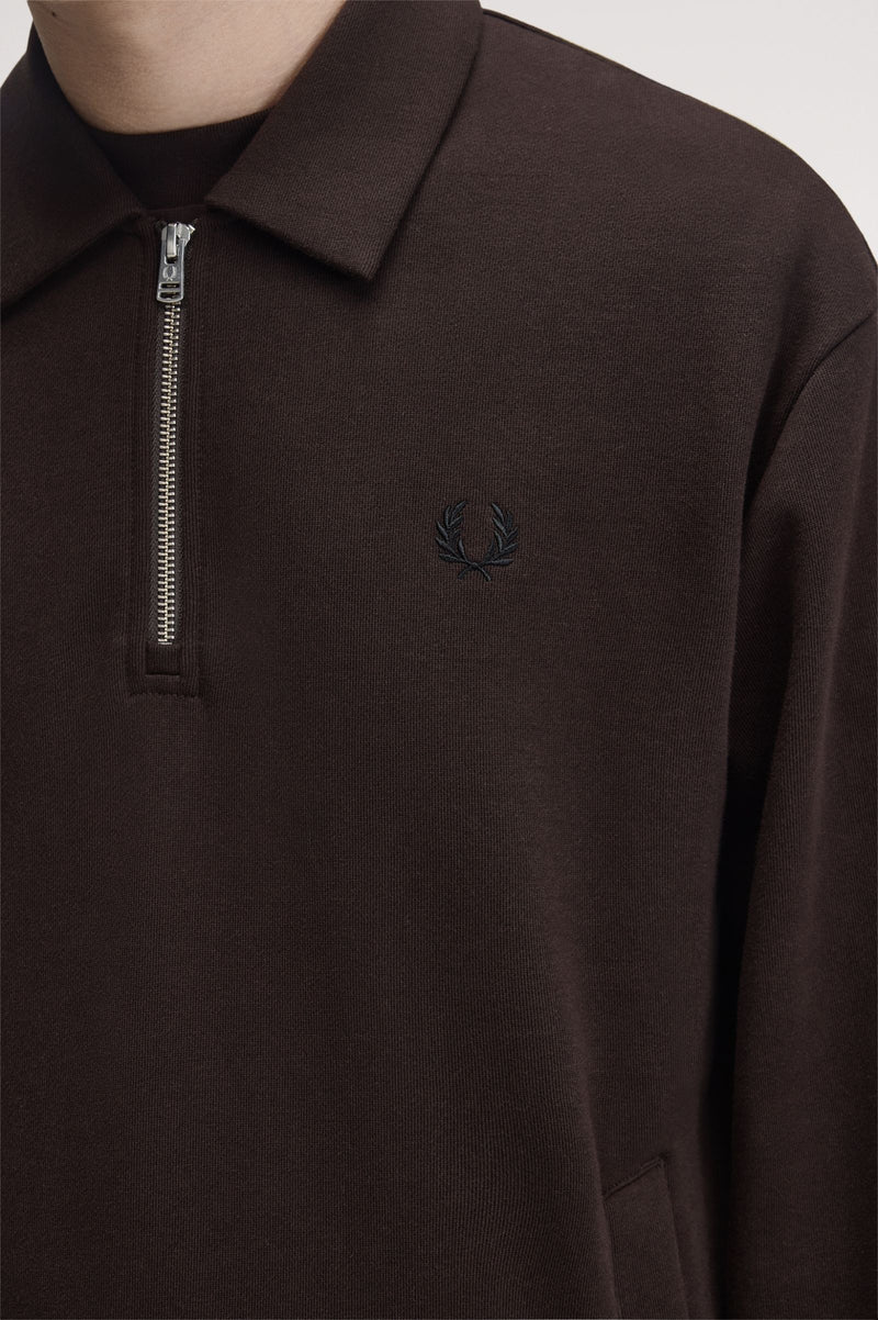 HALF ZIP SMOCK SWEATSHIRT