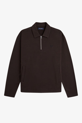 HALF ZIP SMOCK SWEATSHIRT