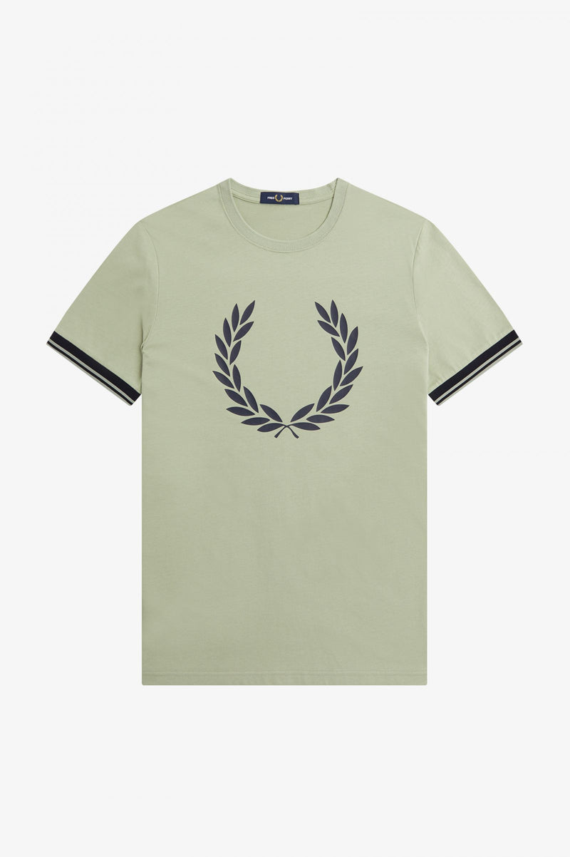FRED PERRY PRINTED LAUREL WREATH T-SHIRT
