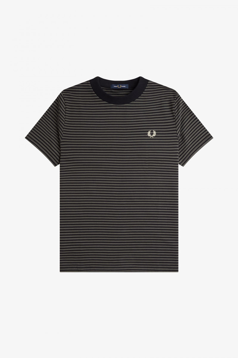 FRED PERRY FINE STRIPE HEAVY WEIGHT TEE