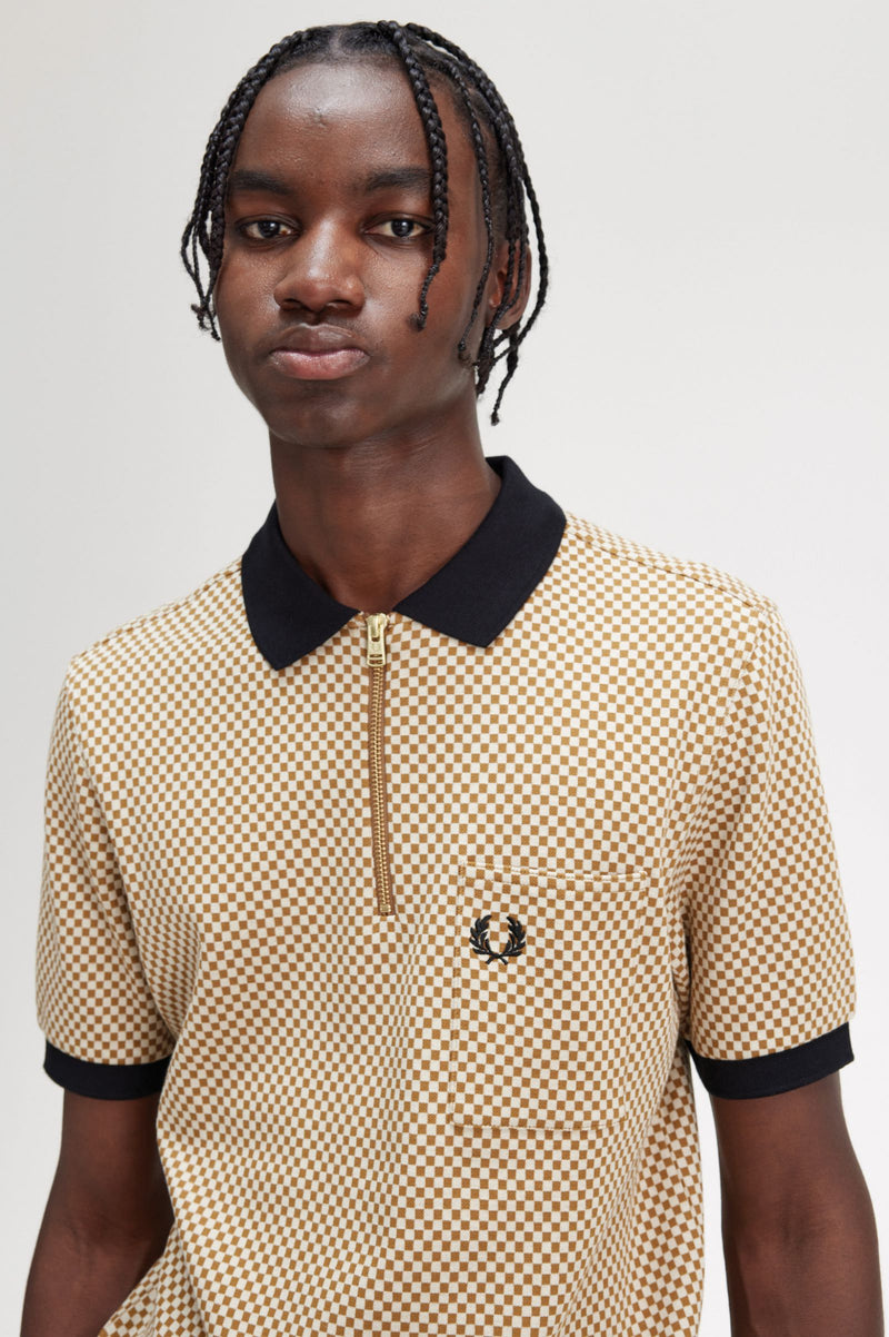 FRED PERRY MICRO CHEQUERBOARD POLO SHIRT