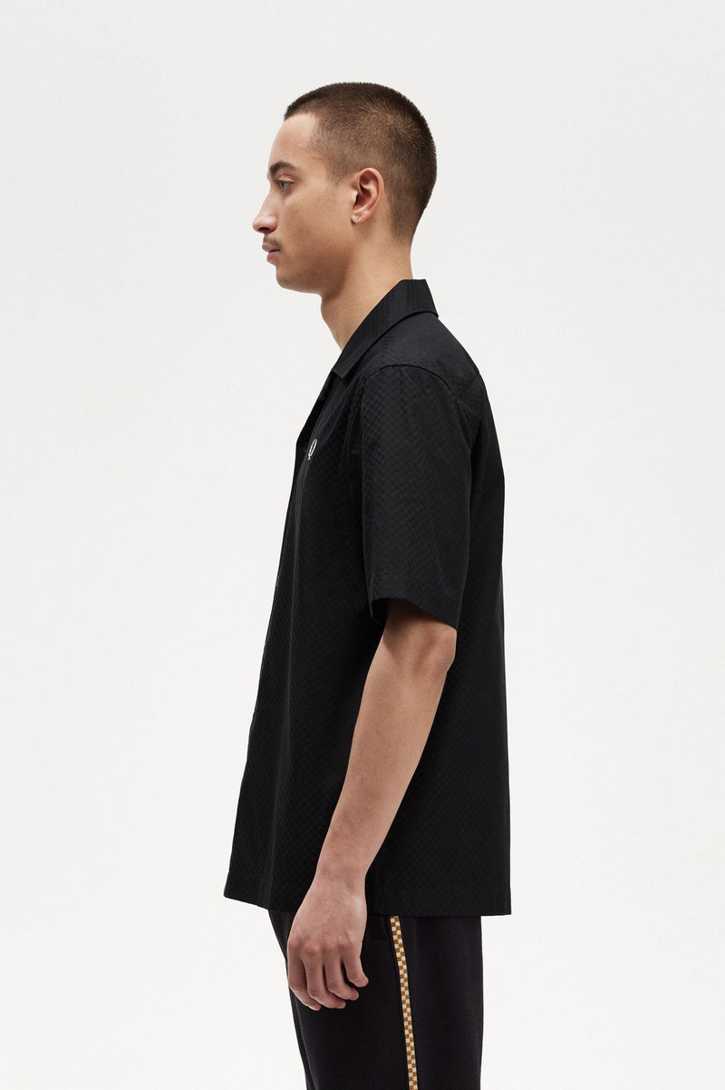 FRED PERRY CHEQUERBOARD REVERE COLLAR SHIRT