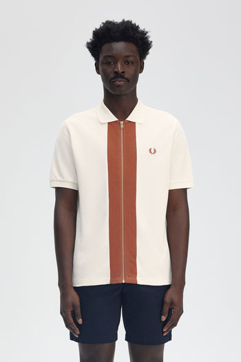 ZIP THROUGH POLO SHIRT