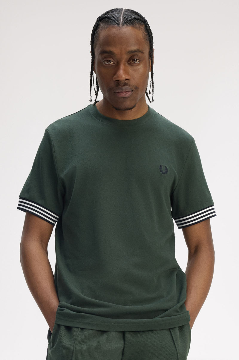 STRIPED CUFF T-SHIRT