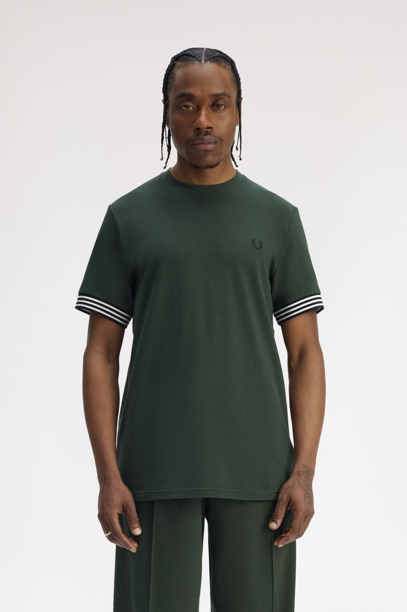 STRIPED CUFF T-SHIRT