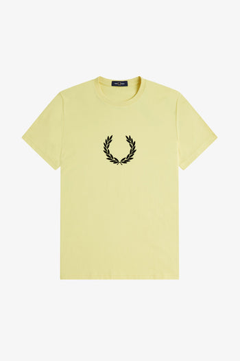 FLOCKED LAUREL WREATH GRA TEE