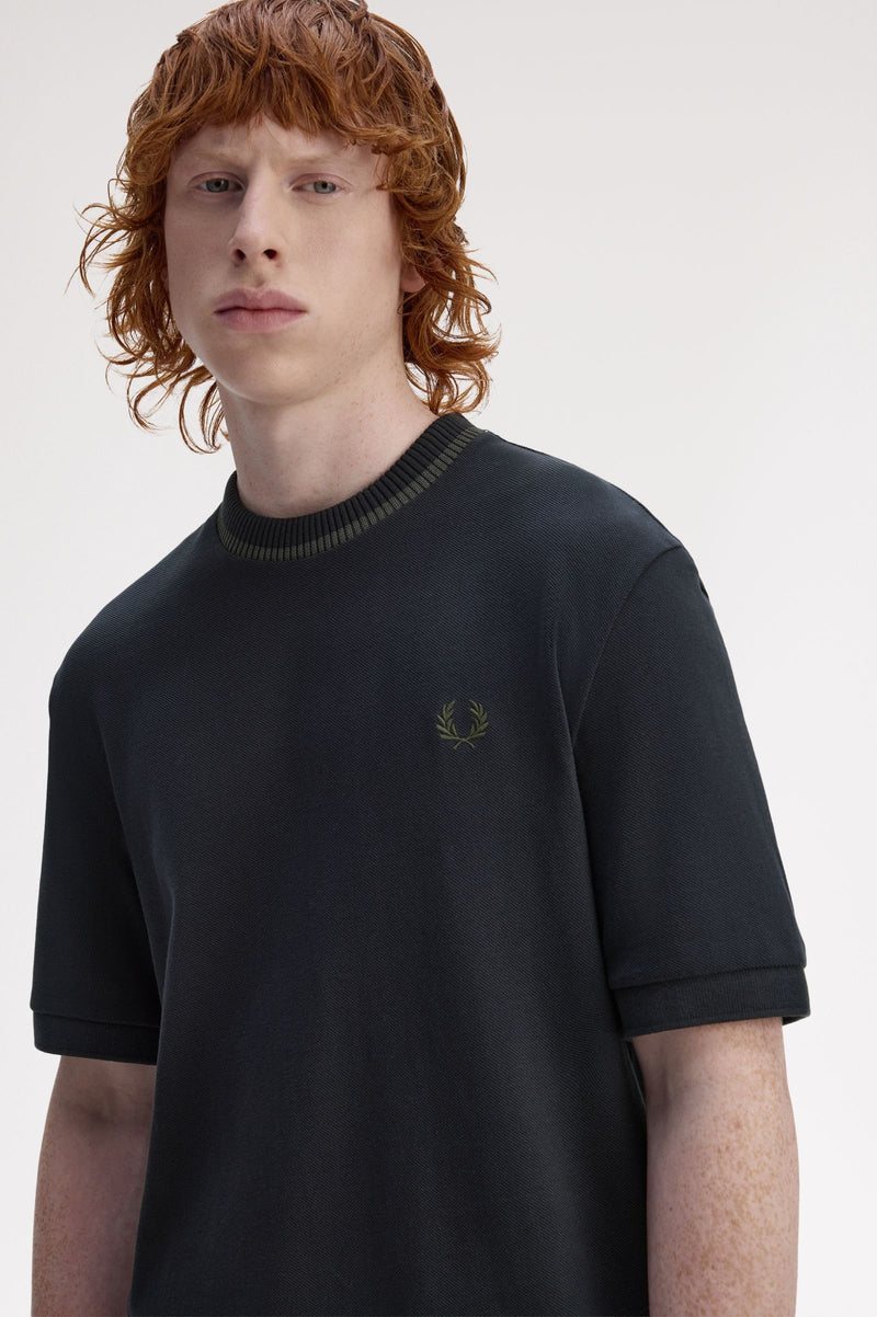 CREW NECK PIQUE T-SHIRT