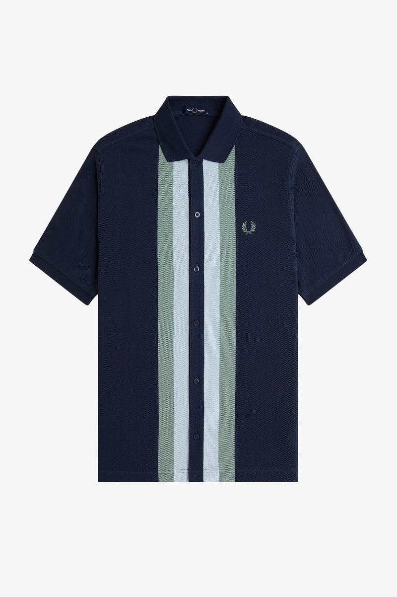 PANELLED BUTTON THROUGH POLO S