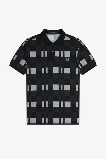 SPLIT CHEQUERBOARD POLO SHIRT