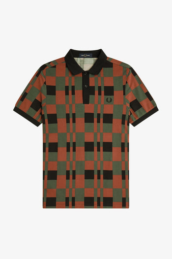 SPLIT CHEQUERBOARD POLO SHIRT