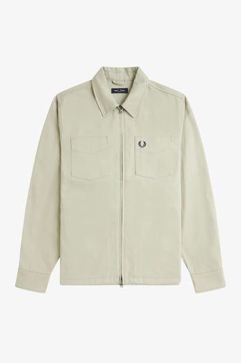 TWILL ZIP THROUGH OVERSHIRT
