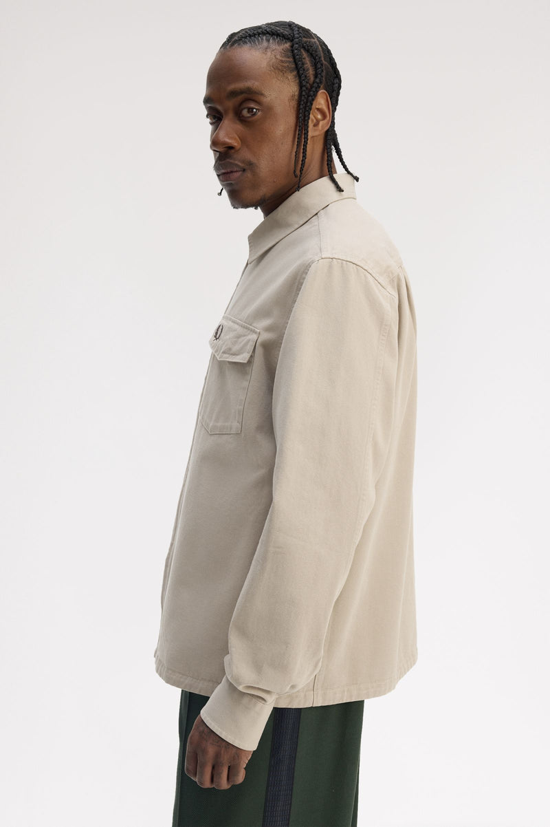 TWILL ZIP THROUGH OVERSHIRT