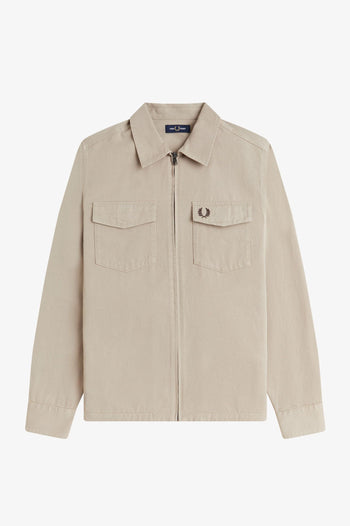 TWILL ZIP THROUGH OVERSHIRT
