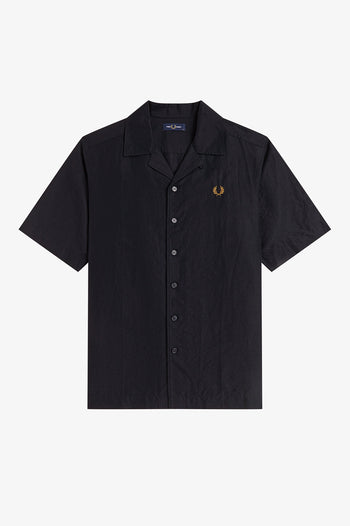 LINEN BLEND REVERE COLLAR SHIRT