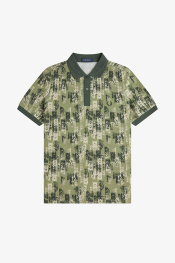 ABSTRACT PRINT POLO SHIRT