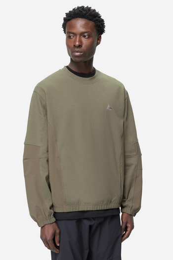 PANELED CREWNECK