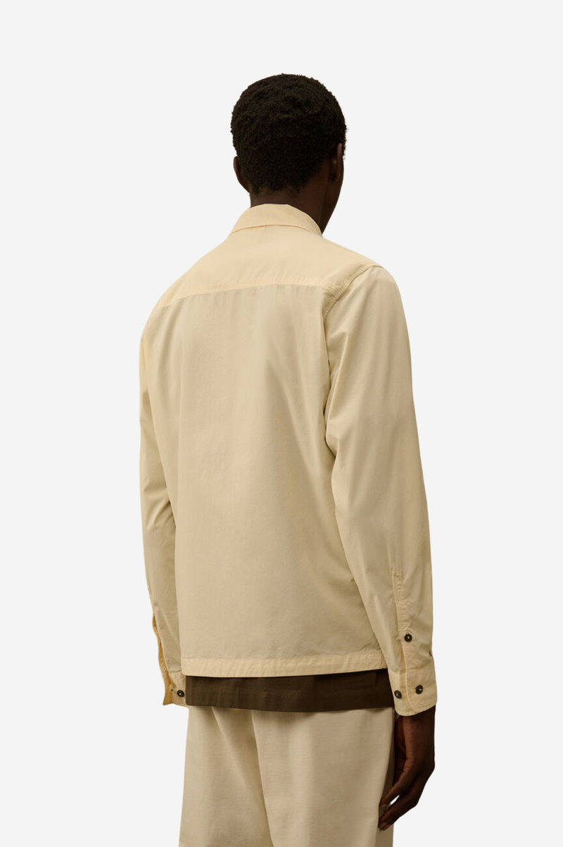ORGANIC GABARDINE ZIPPED OVERSHIRT