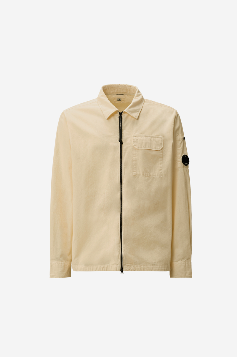ORGANIC GABARDINE ZIPPED OVERSHIRT
