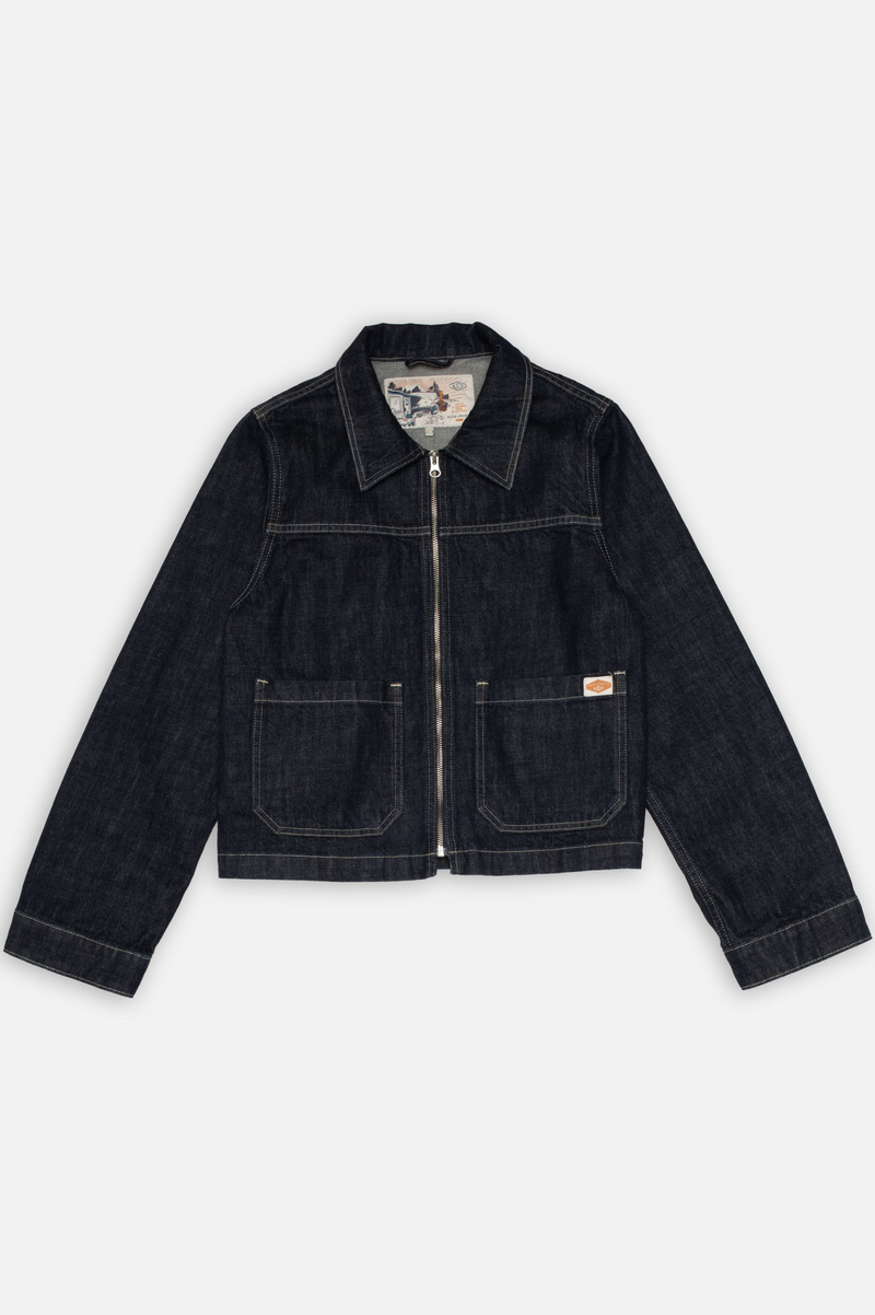 ANJA WORKWEAR DENIM JACKET DARK BLUE