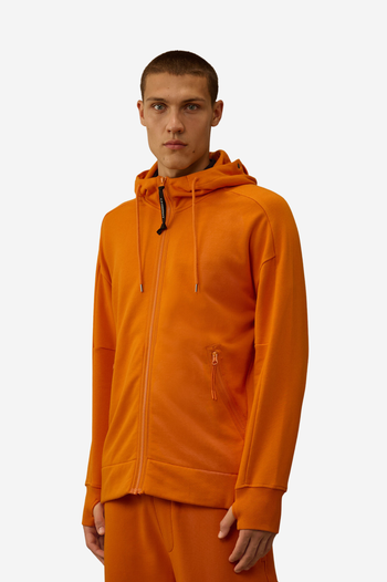 DIAGONAL RAISED FLEECE GOGGLE SWEATSHIRT