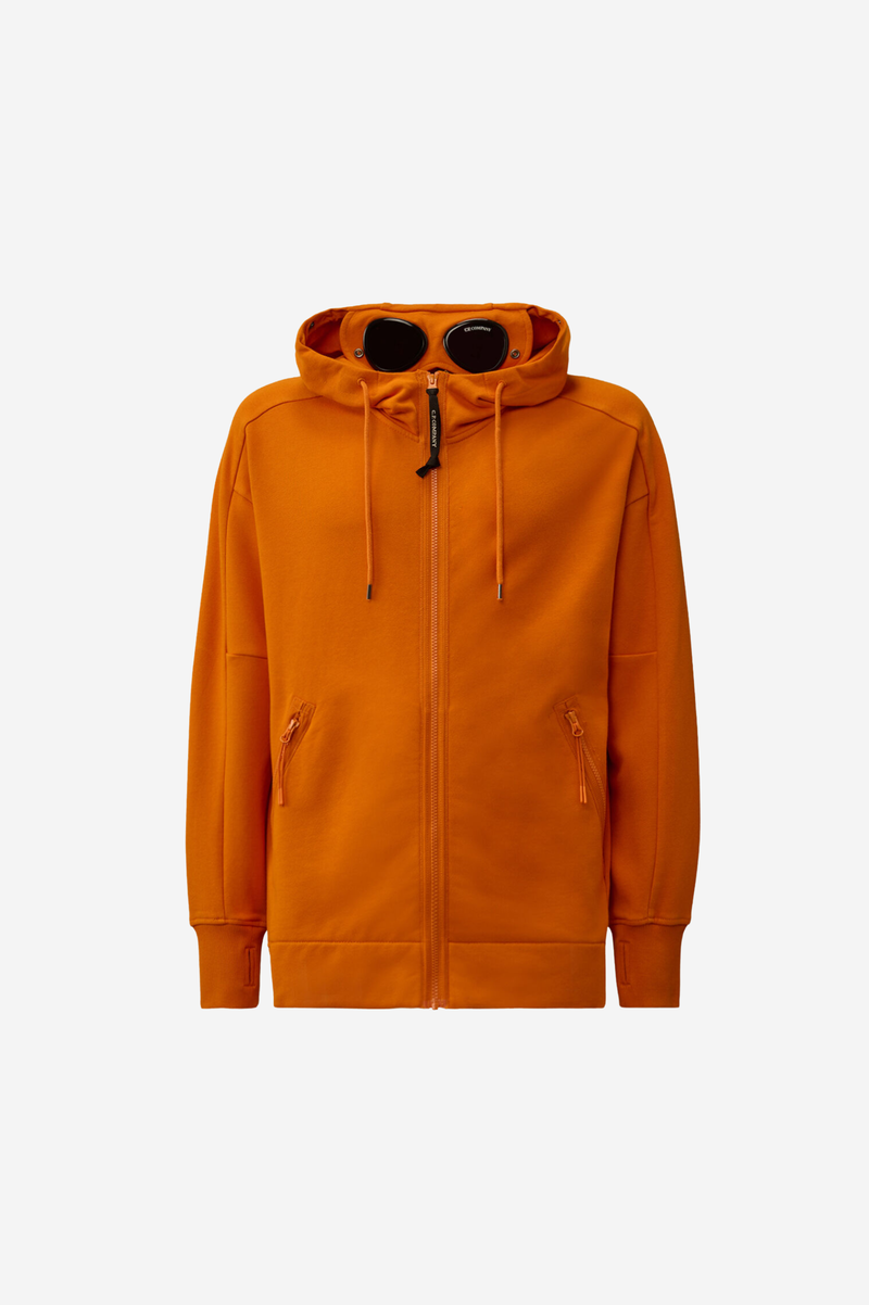 DIAGONAL RAISED FLEECE GOGGLE SWEATSHIRT