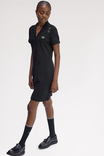 POCKET DETAIL PIQUE DRESS