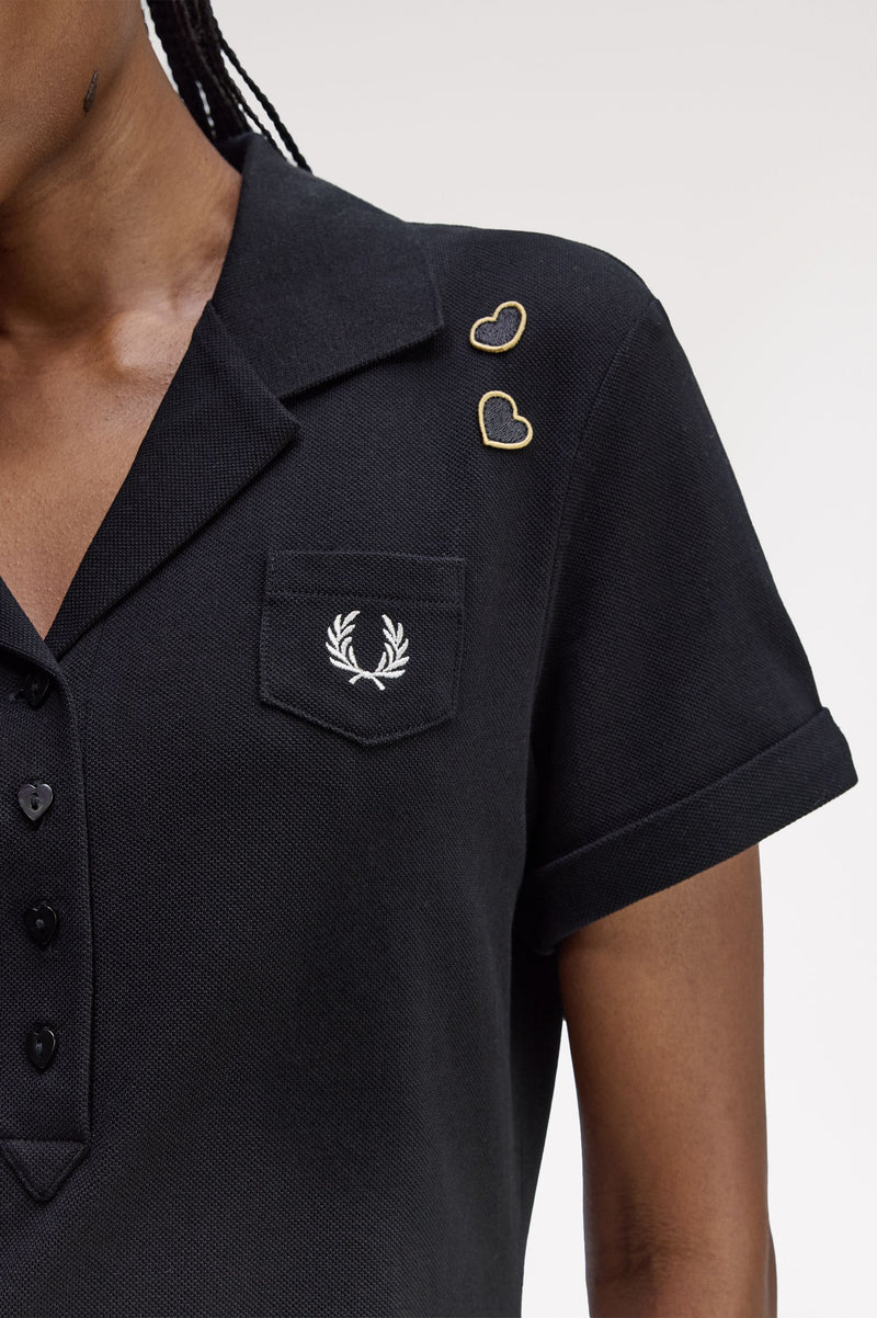 POCKET DETAIL PIQUE DRESS