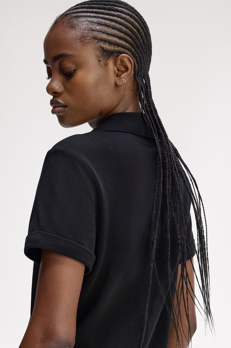 POCKET DETAIL PIQUE DRESS