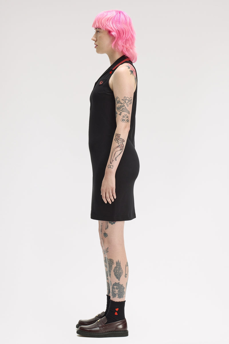 SLEEVELESS PIQUE DRESS