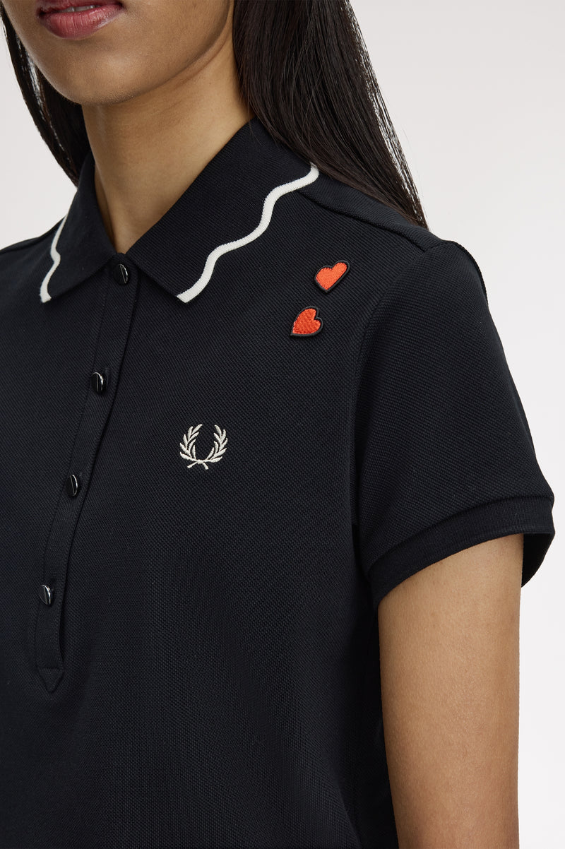 SCALLOPED TRIM POLO SHIRT
